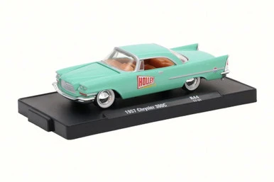 M2 Machines 1957 Chrysler 300C Holley, Seafoam Green - Castline M2 11228/44 - 1/64 Scale Diecast Model Toy Car