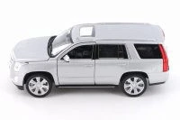 2017 Cadillac Escalade, Silver - Welly 24084/4D - 1/24 Scale Diecast Model Toy Car
