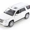 2017 Cadillac Escalade, White - Welly 24084WWT - 1/24 Scale Diecast Model Toy Car