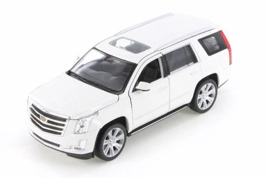 2017 Cadillac Escalade, White - Welly 24084WWT - 1/24 Scale Diecast Model Toy Car