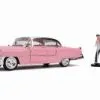 Jada Toys 1955 Cadillac Fleetwood Series 60 With Elvis Pink - 31007 - 1/24 Scale Diecast Model Toy Car