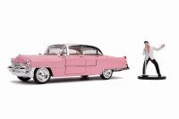 Jada Toys 1955 Cadillac Fleetwood Series 60 With Elvis Pink - 31007 - 1/24 Scale Diecast Model Toy Car
