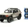 Toyota FJ Cruiser W/ Roof Rack And Extra Wheels, Beige - Jada Toys 34008 - 1/24 Scale Diecast Car