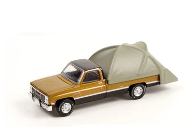 Greenlight 1984 GMC Sierra Classic Pickupwith ModernBed Tent, 38010C/48 1/64 Scale Diecast Model Toy Car
