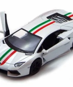 Lamborghini Aventador LP700-4 Hard Top, White - Kinsmart 5355DF - 1/38 Scale Diecast Model Replica (Brand New, But NOT IN BOX)
