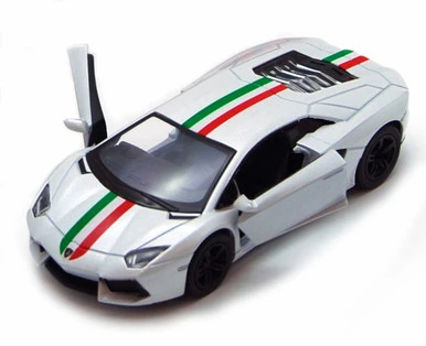 Lamborghini Aventador LP700-4 Hard Top, White - Kinsmart 5355DF - 1/38 Scale Diecast Model Replica (Brand New, But NOT IN BOX)