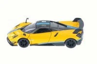 Kinsmart 2016 Pagani Huayra BC With , Yellow/Blue Stripe - 5400DF - 1/38 Scale Diecast Model Toy Car