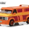 1983 GMC Vandura Custom, Orange - Greenlight 86327 - 1/43 Scale Diecast Model Toy Car