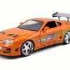 Jada Toys Brian's Toyota Supra Open Top, Orange - JADA 97168 - 1/24 Scale Diecast Model Toy Car