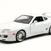 Jada Toys 1995 Brian's Toyota Supra, White - JADA 97375 - 1/24 Scale Diecast Model Toy Car